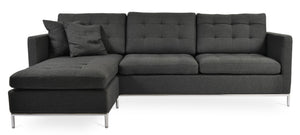 Soho Concept Seat: Taxim Sofa/Sectional In Sleek Black - Versatile Convertible Chaise For Modern Living Spaces Black  Soho-concept-dining-chair-13581