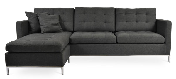 Soho Concept Seat: Taxim Sofa/Sectional In Sleek Black - Versatile Convertible Chaise For Modern Living Spaces Black  Soho-concept-dining-chair-13581