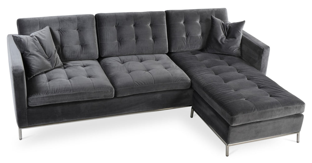 Soho Concept Seat: Taxim Sofa/Sectional - Stylish Grey Convertible Chaise For Ultimate Comfort & Modern Living Grey  Soho-concept-dining-chair-13580
