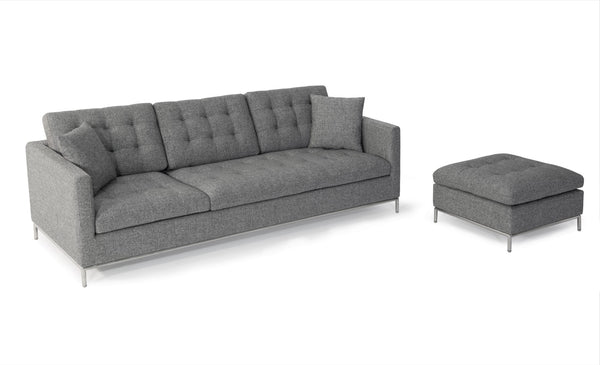 Soho Concept Seat: Taxim Sofa/Sectional - Stylish Grey Convertible Chaise For Modern Living Spaces, 95.5" W Grey  Soho-concept-dining-chair-13565