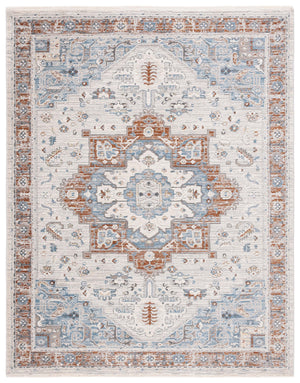 Safavieh Taylor 106B Ivory & Blue Oriental Rug — Power‑Loomed Polyester/Cotton, Stain‑Resistant, Non‑Slip Backing TAY106B-5