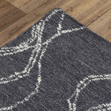 Rizzy Taylor TAY870 Hand Tufted  Wool Rug Charcoal 8'6" x 11'6"