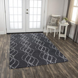Rizzy Taylor TAY870 Hand Tufted  Wool Rug Charcoal 8'6" x 11'6"