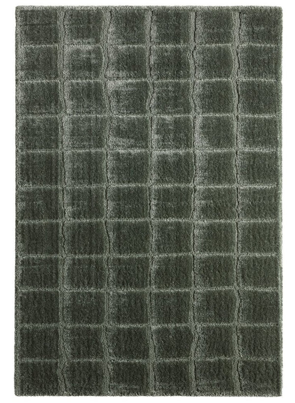Jaipur Living Jaipur Tazeka-Inspired Kade 18" Swatch — Plush Powerloomed Sample With Cracked-Earth Ivory Veining Green RSW105402