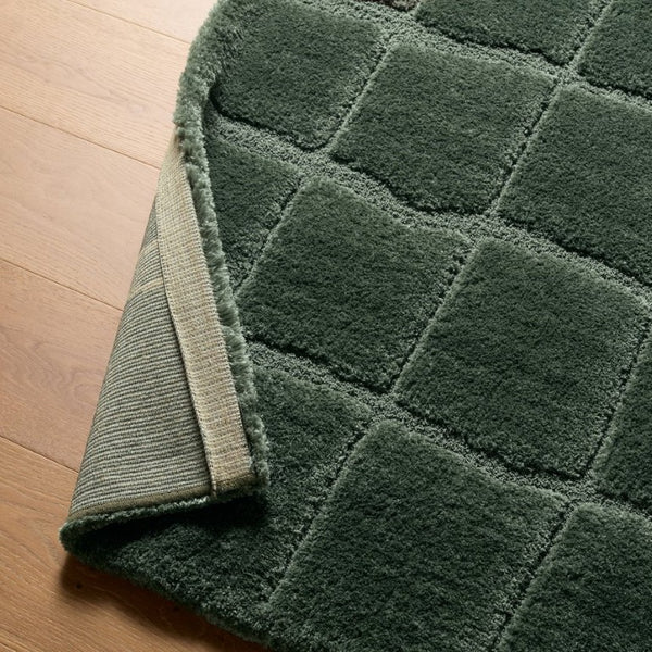 Jaipur Living Jaipur Tazeka-Inspired Kade 18" Swatch — Plush Powerloomed Sample With Cracked-Earth Ivory Veining Green RSW105402
