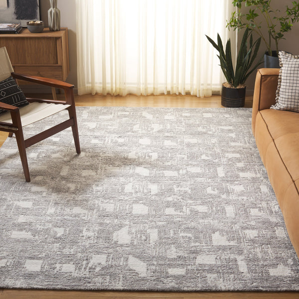 Safavieh Tibetan Modern Abstract Area Rug – Hand-loomed Artistry In Soft Viscose, Wool & Cotton Blend Ivory ,Grey Viscose,Wool And Cotton Tb802a-9