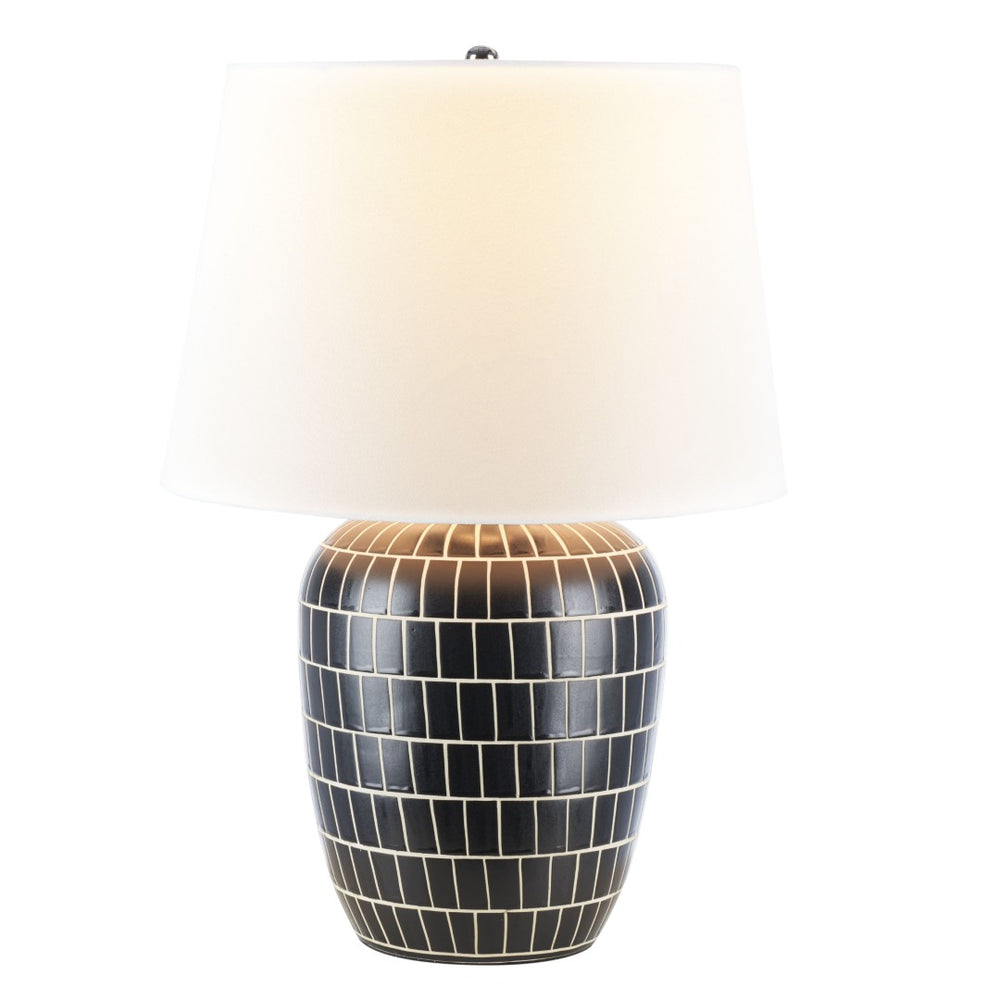 Safavieh AELA, 22-Inch Black Ceramic Table Lamp - Elegant Design for Modern Homes & Cozy Ambiance TBL2000A