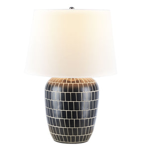 Safavieh AELA, 22-Inch Black Ceramic Table Lamp - Elegant Design for Modern Homes & Cozy Ambiance TBL2000A