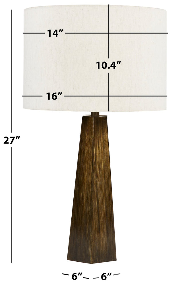 Safavieh JANDEAN, JANDEAN 27-Inch Brown Iron Table Lamp - Elegant Home Accent for Cozy Lighting & Timeless Appeal TBL2002A