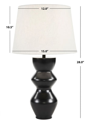 Safavieh NOELLA, 28-Inch Black Aluminum Table Lamp - Modern Minimalist Design for Elegant Ambient Lighting TBL2003A