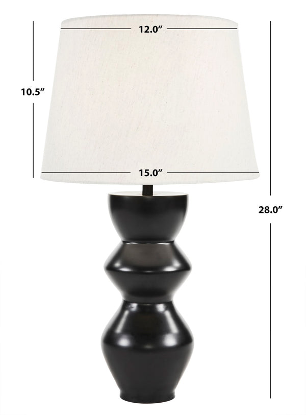 Safavieh NOELLA, 28-Inch Black Aluminum Table Lamp - Modern Minimalist Design for Elegant Ambient Lighting TBL2003A