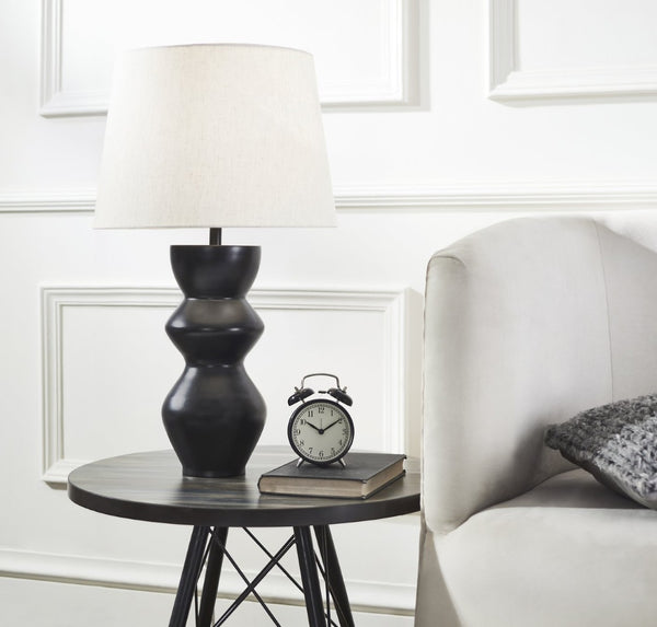 Safavieh NOELLA, 28-Inch Black Aluminum Table Lamp - Modern Minimalist Design for Elegant Ambient Lighting TBL2003A