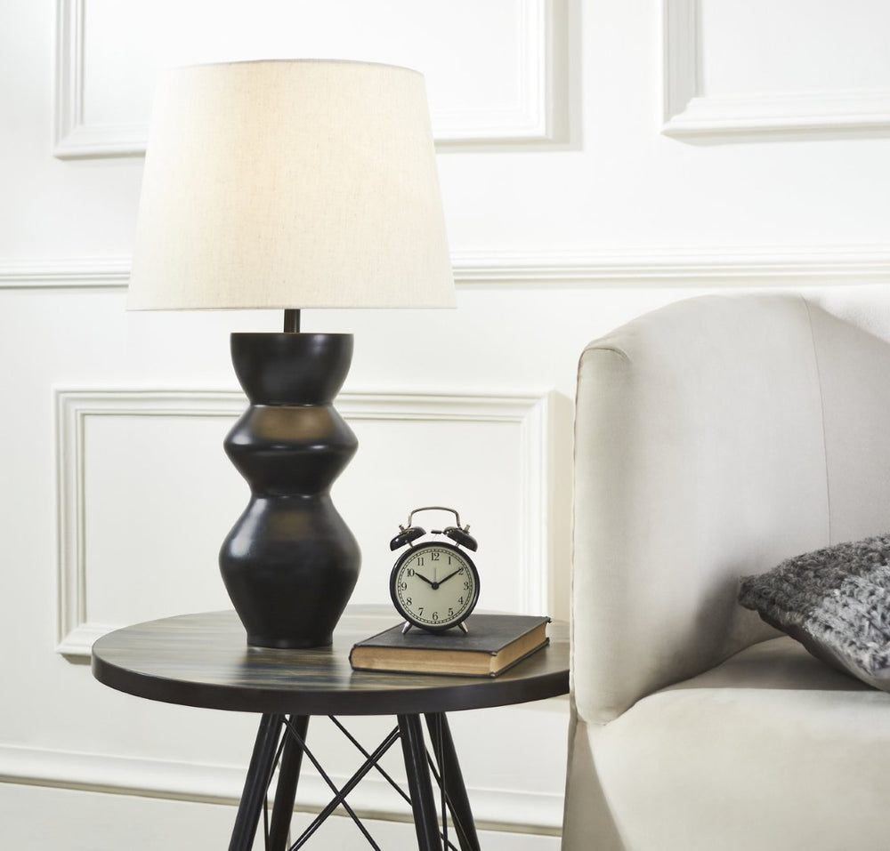 Safavieh NOELLA, 28-Inch Black Aluminum Table Lamp - Modern Minimalist Design for Elegant Ambient Lighting TBL2003A