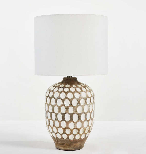 Safavieh ORIOLE, 24-Inch Natural Wood Table Lamp for Cozy Ambiance in Modern & Traditional Home Décor TBL2004A