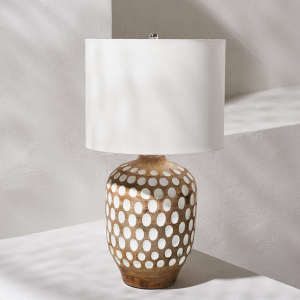 Safavieh ORIOLE, 24-Inch Natural Wood Table Lamp for Cozy Ambiance in Modern & Traditional Home Décor TBL2004A