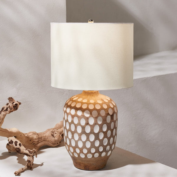Safavieh ORIOLE, 24-Inch Natural Wood Table Lamp for Cozy Ambiance in Modern & Traditional Home Décor TBL2004A