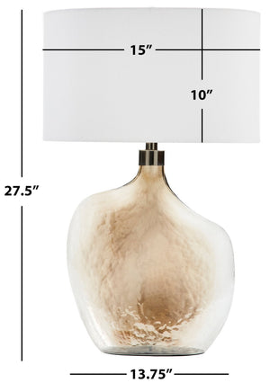 Safavieh CELENSA, 27.5 Inch Gold Glass Table Lamp - Elegant Ambient Lighting for Modern & Classic Decor TBL2005A