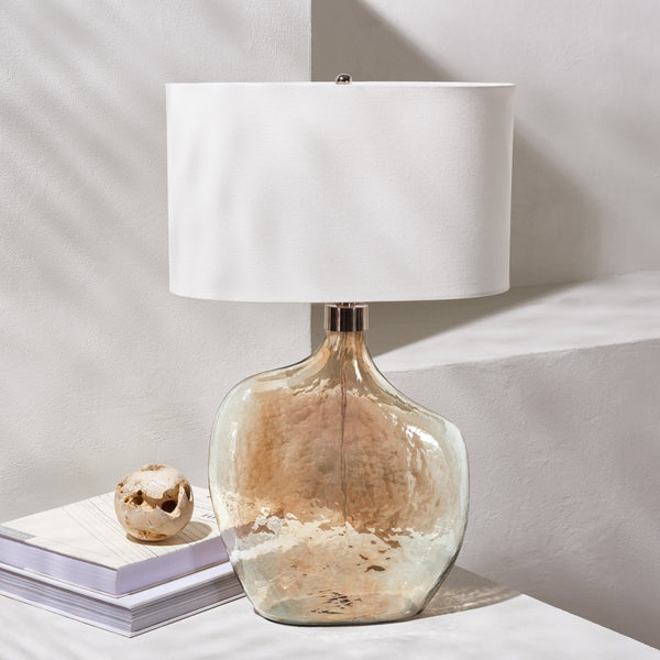 Safavieh CELENSA, 27.5 Inch Gold Glass Table Lamp - Elegant Ambient Lighting for Modern & Classic Decor TBL2005A