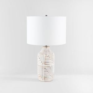 Safavieh DIONE, 26-Inch Ivory Glass Table Lamp - Minimalist Design for Warm Ambient Illumination in Any Room TBL2006A