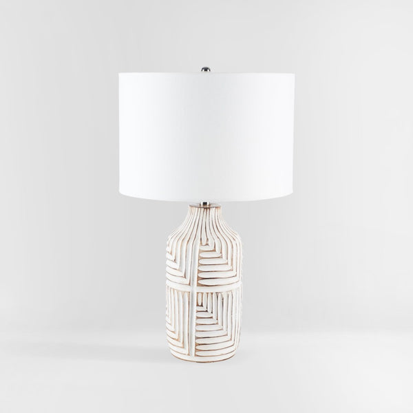 Safavieh DIONE, 26-Inch Ivory Glass Table Lamp - Minimalist Design for Warm Ambient Illumination in Any Room TBL2006A