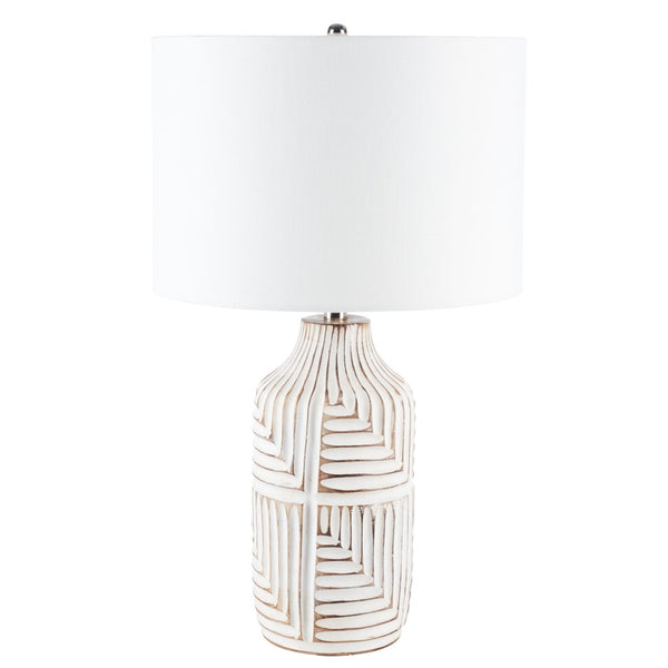 Safavieh DIONE, 26-Inch Ivory Glass Table Lamp - Minimalist Design for Warm Ambient Illumination in Any Room TBL2006A
