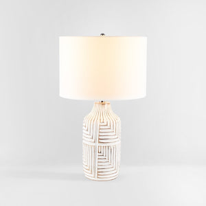 Safavieh DIONE, 26-Inch Ivory Glass Table Lamp - Minimalist Design for Warm Ambient Illumination in Any Room TBL2006A