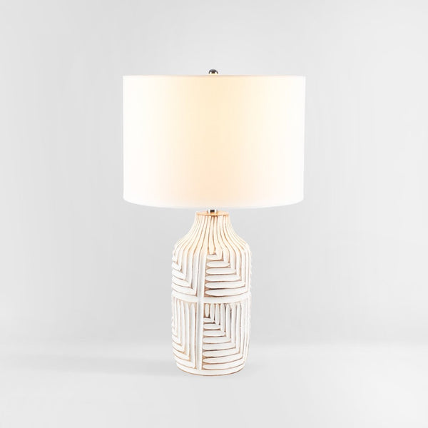 Safavieh DIONE, 26-Inch Ivory Glass Table Lamp - Minimalist Design for Warm Ambient Illumination in Any Room TBL2006A