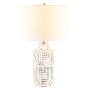 Safavieh DIONE, 26-Inch Ivory Glass Table Lamp - Minimalist Design for Warm Ambient Illumination in Any Room TBL2006A