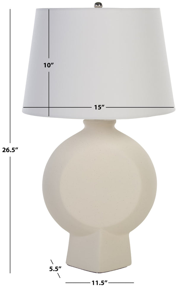 Safavieh Alena, 26.5 Inch, Off White, Ceramic Table Lamp Off-White Shade Ceramic