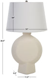 Safavieh Alena, 26.5 Inch, Off White, Ceramic Table Lamp Off-White Shade Ceramic