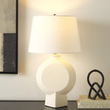 Safavieh Alena, 26.5 Inch, Off White, Ceramic Table Lamp Off-White Shade Ceramic