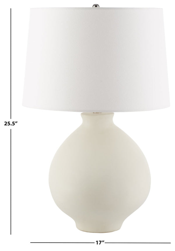 Safavieh COSTA, Elegant 25.5-Inch Ceramic Table Lamp in White - Versatile Lighting for Modern & Classic Spaces TBL2009A