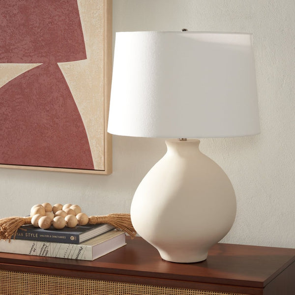 Safavieh COSTA, Elegant 25.5-Inch Ceramic Table Lamp in White - Versatile Lighting for Modern & Classic Spaces TBL2009A