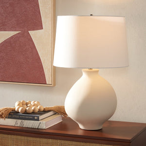 Safavieh COSTA, Elegant 25.5-Inch Ceramic Table Lamp in White - Versatile Lighting for Modern & Classic Spaces TBL2009A