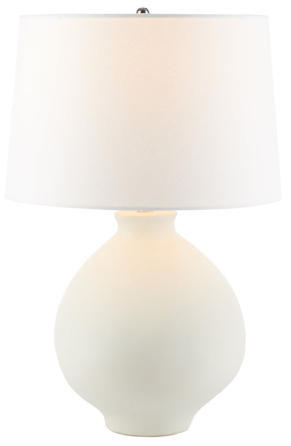 Safavieh COSTA, Elegant 25.5-Inch Ceramic Table Lamp in White - Versatile Lighting for Modern & Classic Spaces TBL2009A