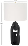 Safavieh Syrah, 25.5 Inch, Black, Aluminum Table Lamp Black Aluminium TBL2010A