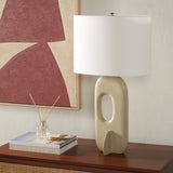 Safavieh Bryla, 27 Inch, Off White, Aluminum Table Lamp​ Off White Aluminium TBL2011A