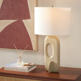 Safavieh Bryla, 27 Inch, Off White, Aluminum Table Lamp​ Off White Aluminium TBL2011A