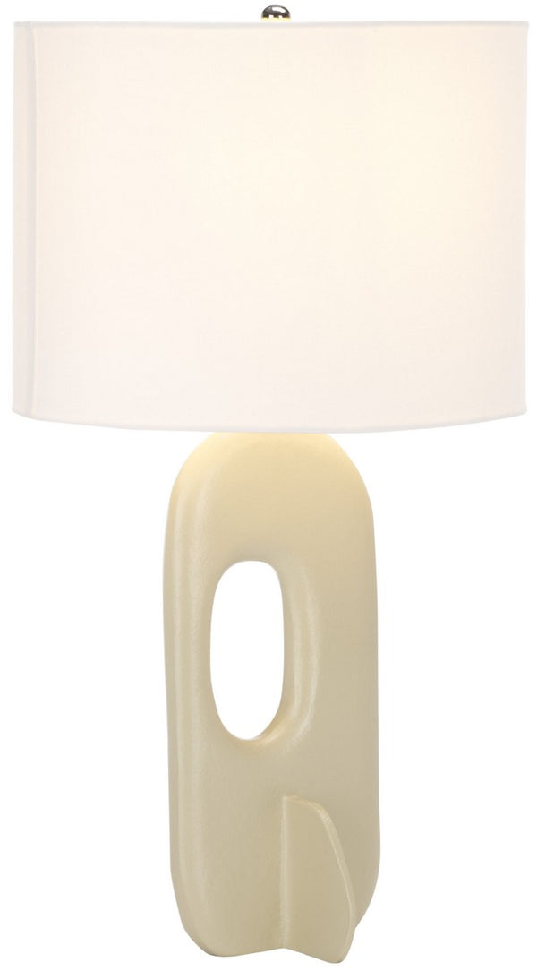 Safavieh Bryla, 27 Inch, Off White, Aluminum Table Lamp​ Off White Aluminium TBL2011A