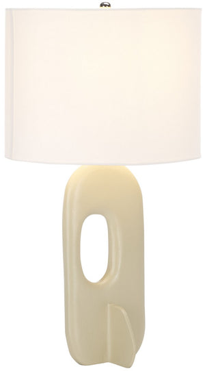 Safavieh Bryla, 27 Inch, Off White, Aluminum Table Lamp​ Off White Aluminium TBL2011A