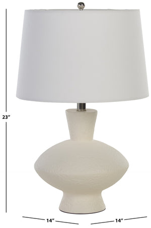 Safavieh Jola, 23 Inch, White, Ceramic Table Lamp Off-White Shade 