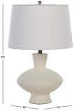 Safavieh Jola, 23 Inch, White, Ceramic Table Lamp Off-White Shade 