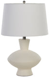 Safavieh Jola, 23 Inch, White, Ceramic Table Lamp Off-White Shade 