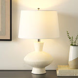 Safavieh Jola, 23 Inch, White, Ceramic Table Lamp Off-White Shade 