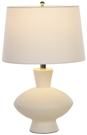 Safavieh Jola, 23 Inch, White, Ceramic Table Lamp Off-White Shade 