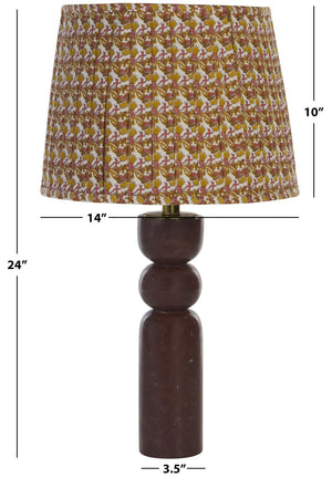 Safavieh Suraya, 24-inch Deep Red Marble Table Lamp - Elegant Lighting For Living Room & Bedroom Decor Deep Red Marble Body ,Fabric Shade Tbl2017a-2bx