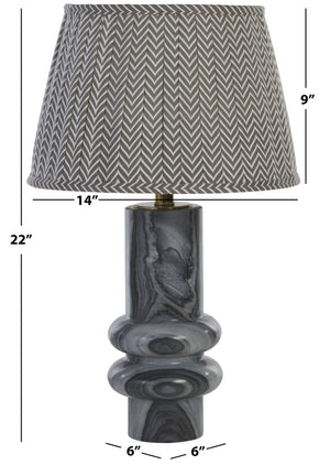 Safavieh Emina, 22 Inch Grey Marble Table Lamp - Elegant Home Lighting For Contemporary & Traditional Decor Grey Marble , Marble Body ,Fabric Shade Tbl2018a-2bx
