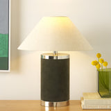 Safavieh Sola, 19.5 Inch, Olive Green, Velvet Table Lamp Off-White Shade 