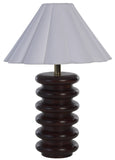 Safavieh Renata, 23 Inch, Walnut, Wood Table Lamp Cream Shade 