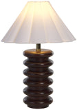 Safavieh Renata, 23 Inch, Walnut, Wood Table Lamp Cream Shade 